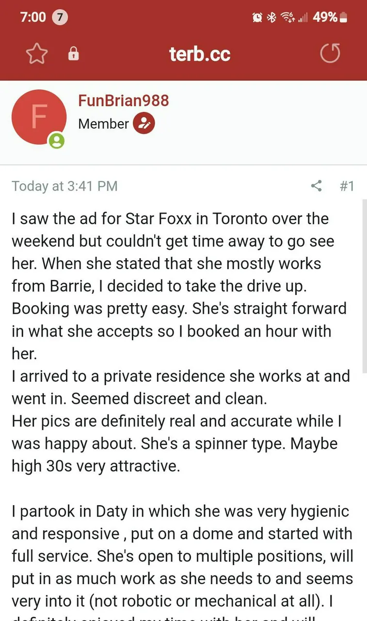 Escorts Barrie, Ontario STAR FOXX