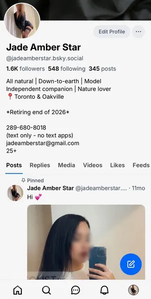 Escorts Burlington, Ontario JADE AMBER STAR
