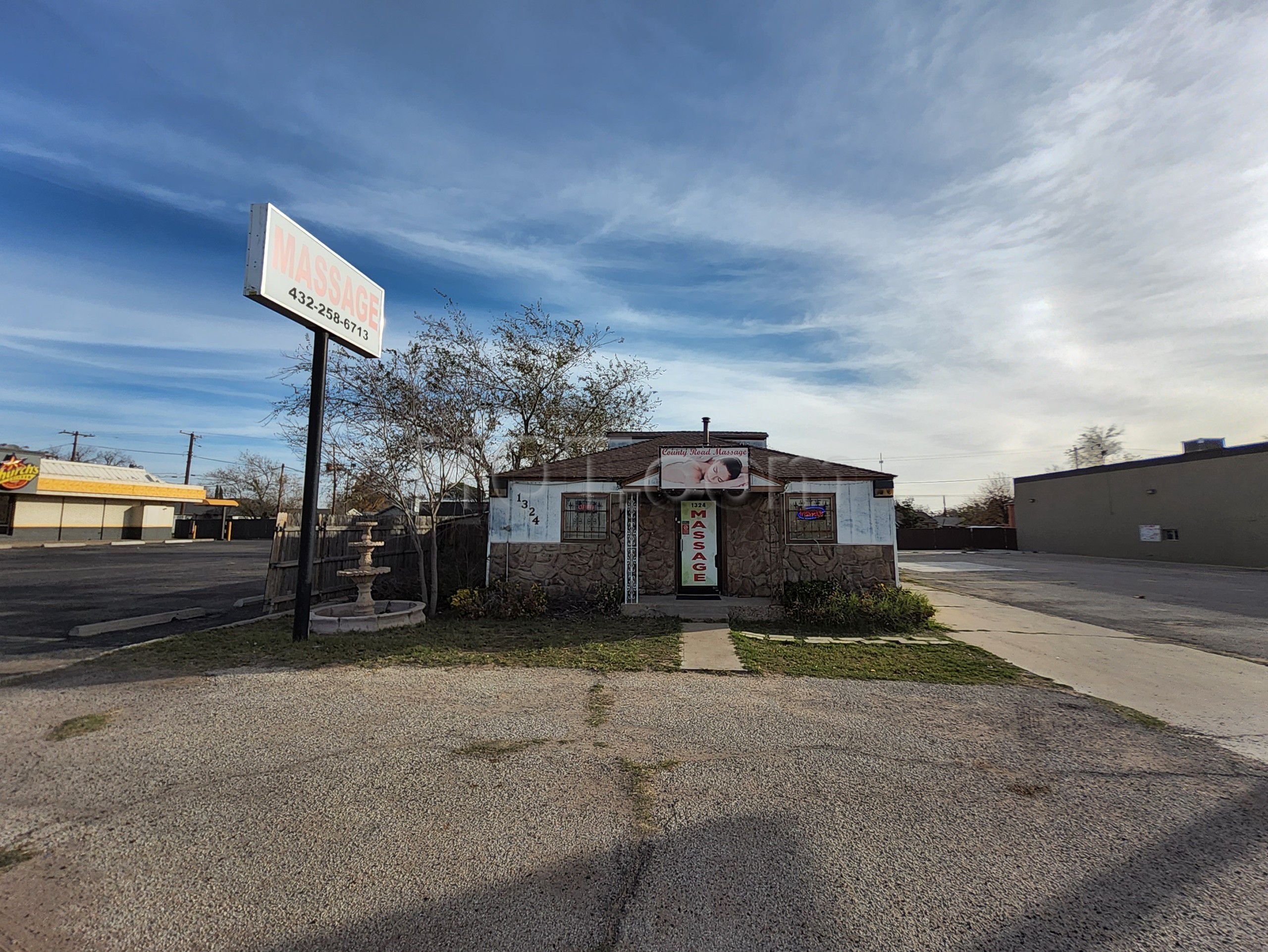 Odessa, Texas County Road Massage